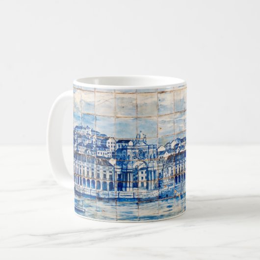 Malereifliesen-Porzellanmuster Mosaiklissabons Kaffeetasse (Vorderseite Links)
