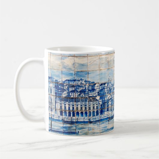 Malereifliesen-Porzellanmuster Mosaiklissabons Kaffeetasse (Links)