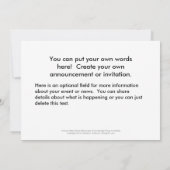 Malereispaß-Kunst GEWOHNHEIT des Einladung (Rückseite)