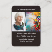 Malergrafik von Memorial Pocket Card Visitenkarte (Vorderseite)