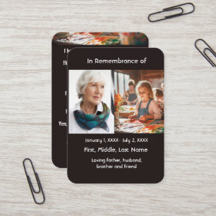 Malergrafik von Memorial Pocket Card Visitenkarte