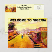 MALERIE 5, WILLKOMMEN IN NIGERIA, MG POSTKARTE (Vorne/Hinten)