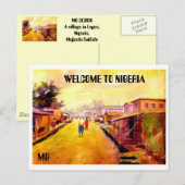 MALERIE 5, WILLKOMMEN IN NIGERIA, MG POSTKARTE (Vorne/Hinten)