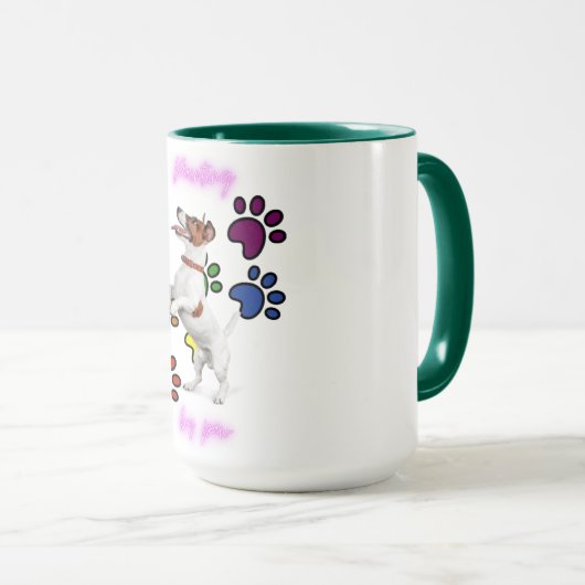 "MALERIERUNG DURCH PAW' KAMPO ZWEI ZONNEN TASSE. T TASSE (VorderseiteRechts)