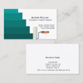 Malerin in der Heimat Dunkelgrüne Schattierungen Visitenkarte (Vorne/Hinten)