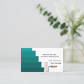 Malerin in der Heimat Dunkelgrüne Schattierungen Visitenkarte (Stehend Vorderseite)