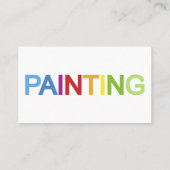 Malerin in Uniform mit Pinsel in der Hand Visitenkarte (Rückseite)