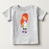 Malerin, Malerin, Niedliche Frau, Orangefarbenes H Baby T-shirt (Vorderseite)