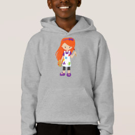 Malerin, Malerin, Niedliche Frau, Orangefarbenes H Hoodie