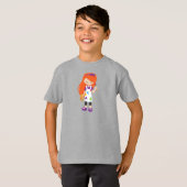 Malerin, Malerin, Niedliche Frau, Orangefarbenes H T-Shirt (Vorne ganz)