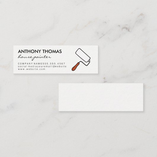 Malerin Mini Visitenkarte (Vorne/Hinten)