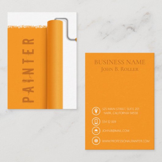 Malerin modern beruflich visitenkarte (Vorne/Hinten)