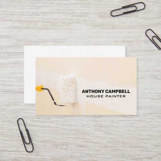 Malerin | Paint Roller Visitenkarte (Vorderseite/Rückseite Beispiel)