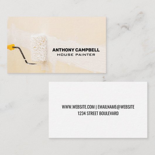 Malerin | Paint Roller Visitenkarte (Vorne/Hinten)