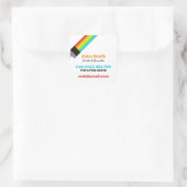 Malerin Quadratischer Aufkleber (Tasche)