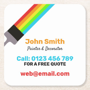 Malerin Rechteckiger Pappuntersetzer