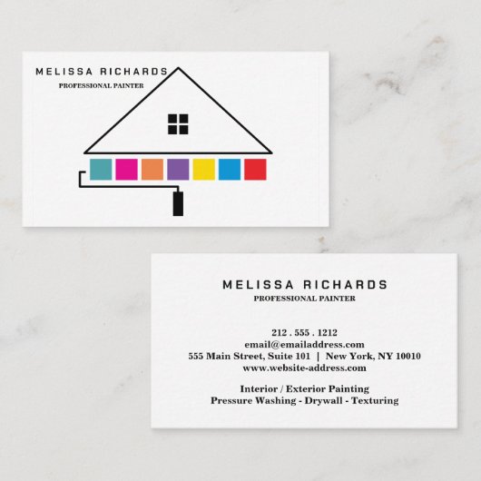 Malerin Visitenkarte (Vorne/Hinten)