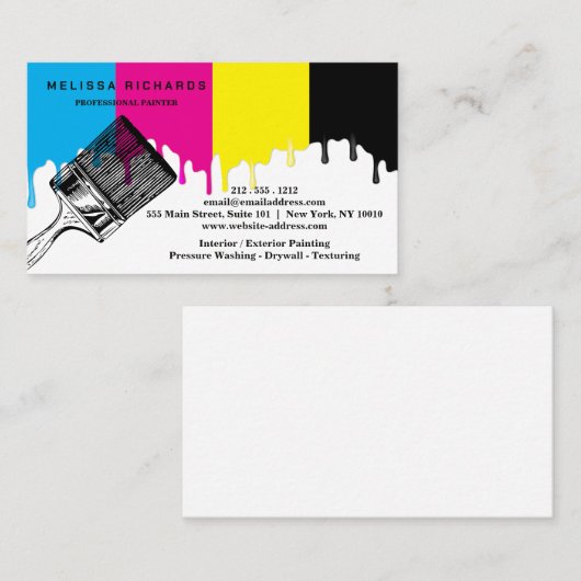 Malerin Visitenkarte (Vorne/Hinten)