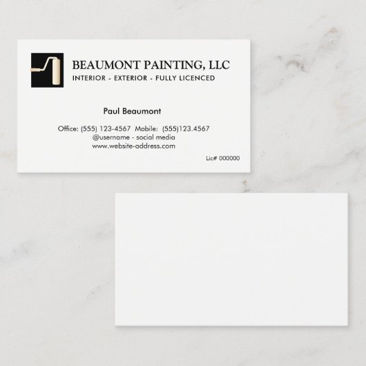 Malerin Visitenkarte (Vorne/Hinten)