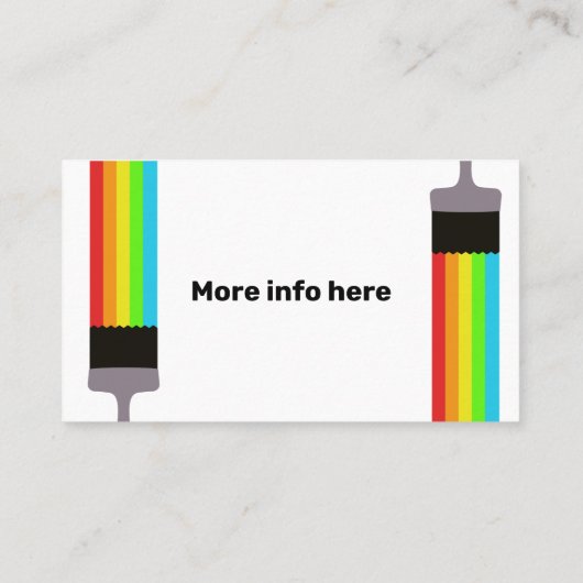 Malerin Visitenkarte (Rückseite)