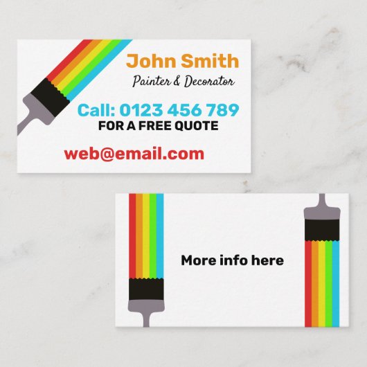 Malerin Visitenkarte (Vorne/Hinten)