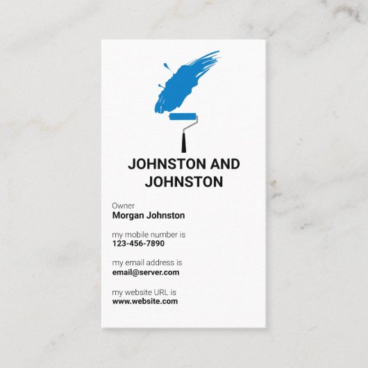 Malerin Visitenkarte (Vorderseite)