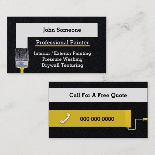 Malerin Visitenkarte (Vorne/Hinten)