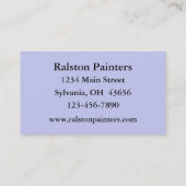 Malerin Visitenkarte (Rückseite)