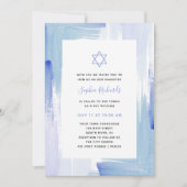 Malerisch blaue Farbe| Bat Mitzvah Einladung (Vorderseite)