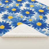 Malerisch blaue und gelbe Blume Sherpadecke (3/4)