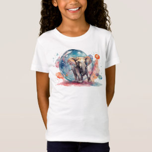 Malerisch der Elefantenmalerei kreativer Elefant T-Shirt
