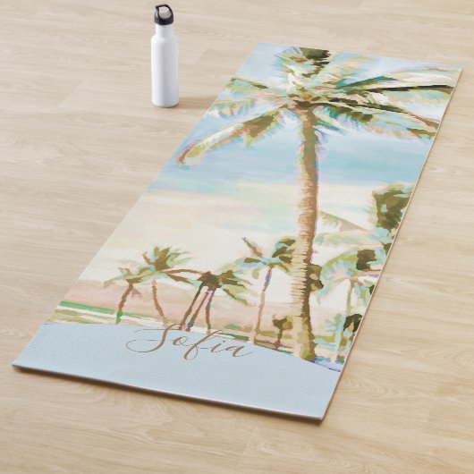 Malerisch Hawaiian Beach Mauna Lani Bay, Blue Yogamatte (Beispiel)