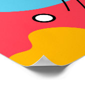 Malerische Abstrakte Kunst des Mittelalters Poster (Ecke)