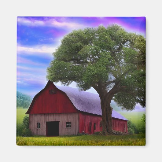 Malerische Ahornbäume im rustikalen Blätter Magnet (Vorne)