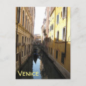 Malerische Alley in Venedig, Italien mit Gondel Postkarte (Vorderseite)