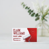 Malerische Arbeit inspiriert moderne Rot Visitenkarte (Stehend Vorderseite)