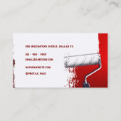 Malerische Arbeit inspiriert moderne Rot Visitenkarte (Rückseite)