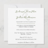 Malerische bemalte Hochzeitsfeier Einladung (Rückseite)