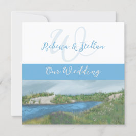 Malerische bemalte Hochzeitsfeier Einladung