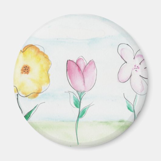 Malerische Blume Art Magnet (Vorne)