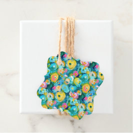Malerische Blume Kunst Farben Sommer Blumenspass Geschenkanhänger