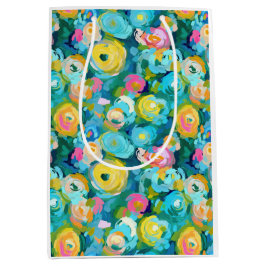 Malerische Blume Kunst Farben Sommer Blumenspass Mittlere Geschenktüte