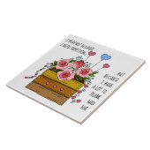 Malerische Blume, mit Prayerful Danke Fliese (Seite)