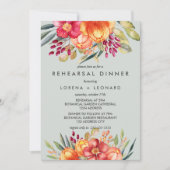 Malerische Blume Moderne PROBE Abendessen Hochzeit Einladung (Vorderseite)