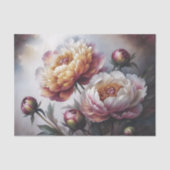 Malerische Blush-Pfingstrose-Decoupage Seidenpapier (Vorderseite)