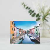 Malerische Burano Insel Venedig Italien Postkarte (Stehend Vorderseite)