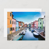 Malerische Burano Insel Venedig Italien Postkarte (Vorne/Hinten)