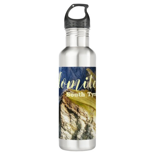 Malerische Dolomiten Südtirol Italien Edelstahlflasche (Vorderseite)