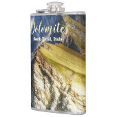 Malerische Dolomiten Südtirol Italien Flachmann (Links)