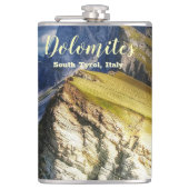 Malerische Dolomiten Südtirol Italien Flachmann (Vorderseite)